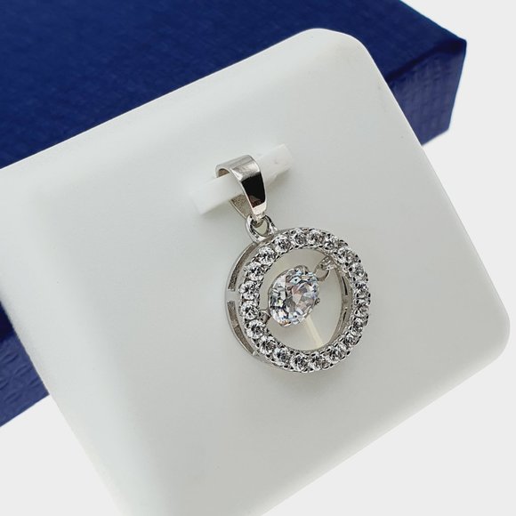 "#925 Sterling Silver Cubic Zircon Pendant for Women/Girls, US925P1132 - Picture 8 of 11